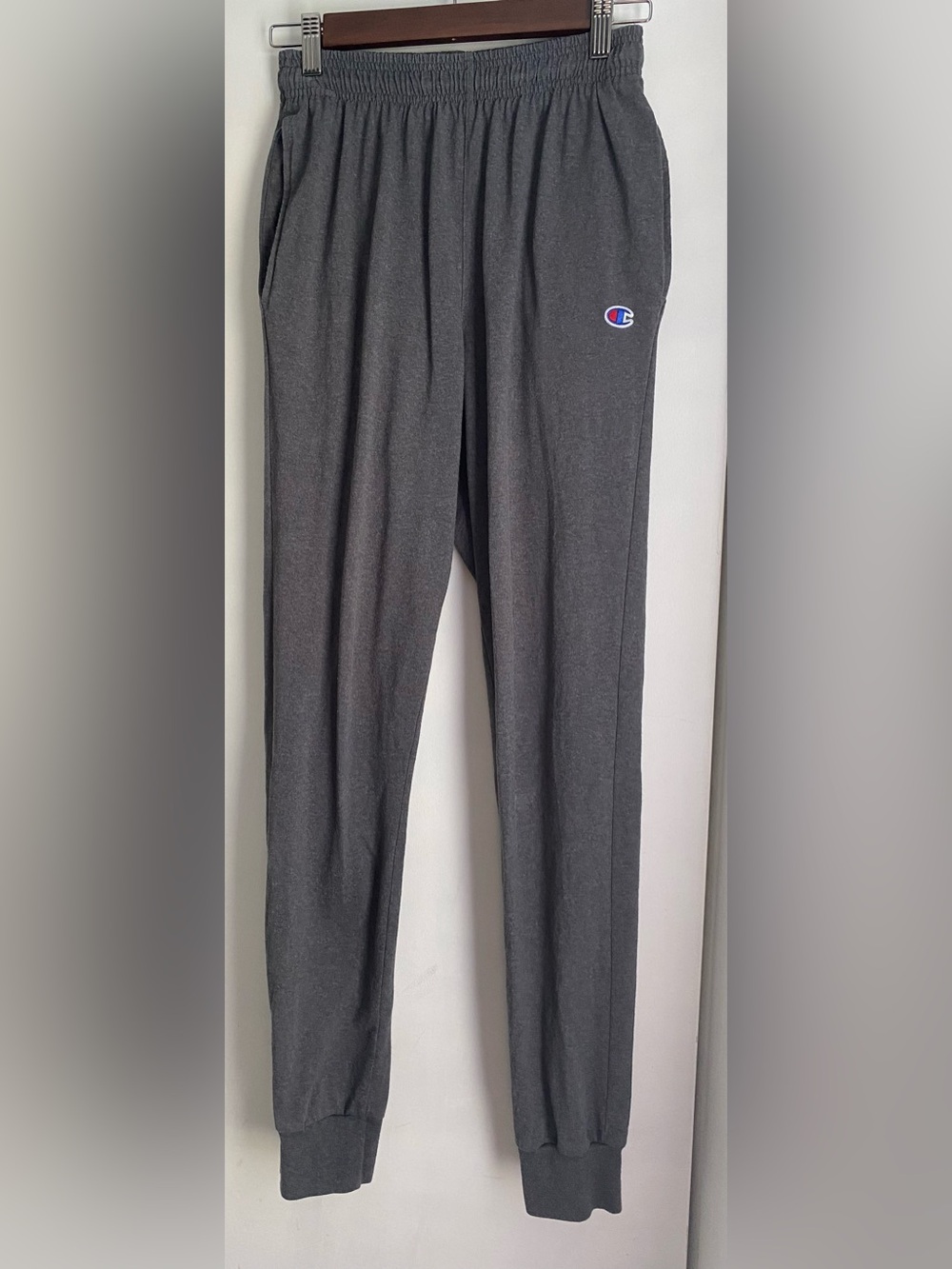 Champion Men’s Gray Jogger Pants S 30” Inseam Cotton Knit Drwstrg&elastic Waist